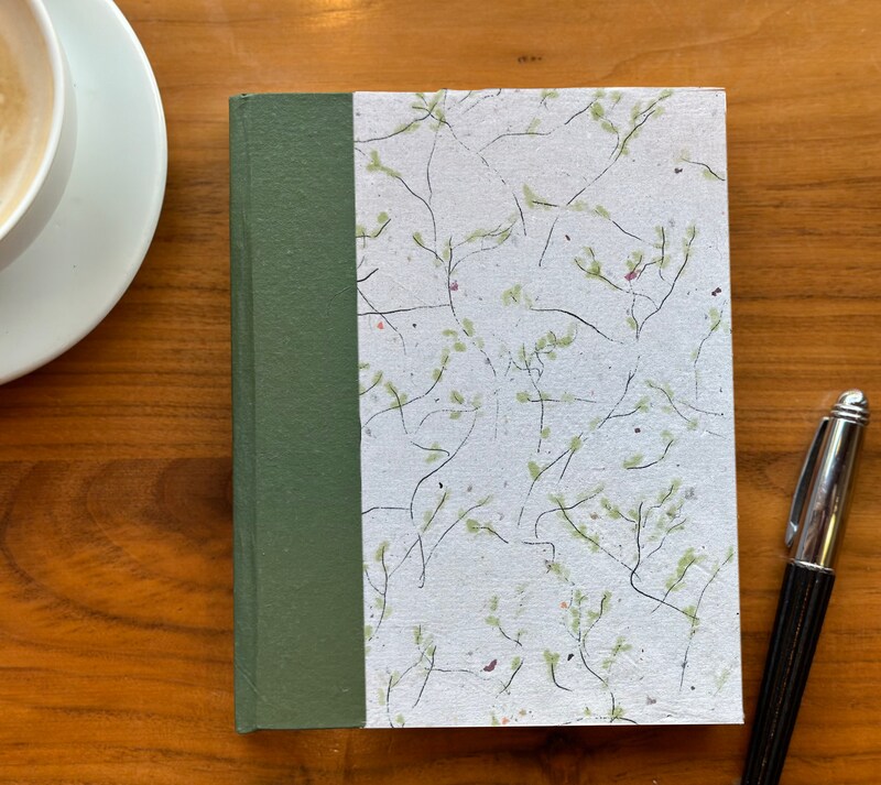 String of Hearts - Journal | Sketchbook | Notebook - Handmade-paper bound hardcover book